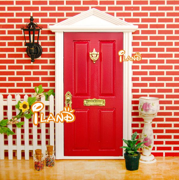 

многоцветные 1: 12 dollhouse diy мини деревянной двери и окно pinnacle двери