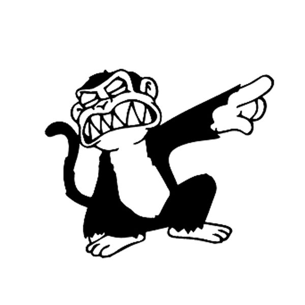 

17*14cm angry monkey jdm japanese vinyl decal sticker funny car window bumper novelty jdm drift vinyl decal sticker