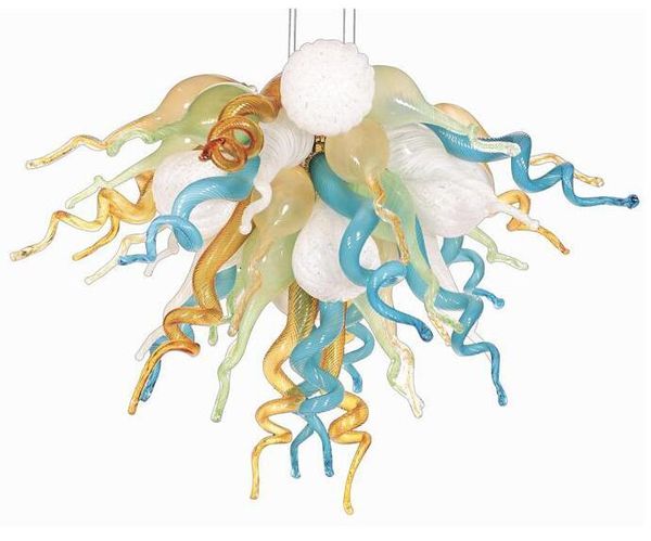 

Handmade Blown Glass LED Chandelier Light Contemporary Type Elegant Art Design Murano Glass Cheap Small Chandelier for New House Decoration