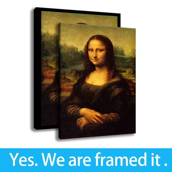 

framed painting wall pictures for living room canvas print art leonardo da vinci mona lisa - home decor - ready to hang