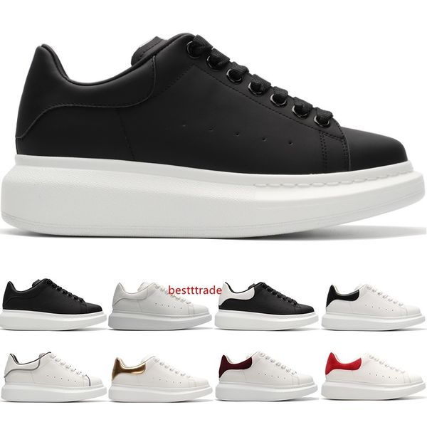

2019 designer casual shoes boy girl men women white black gold red leather shoe fashion classical platform trainer sneakers size 36-44