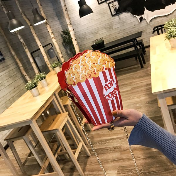 

cute small bag fashion sewing burger fries creative girl chain messenger bag