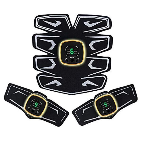 

jdk fitness ems sports abs exercise equipment 6 modes 9 levels muscle toner rechargeable, muscle toner toning belt for men women with led