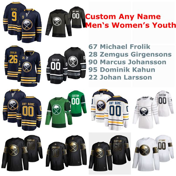 

s-6xl buffalo sabres hockey jerseys 67 michael frolik jersey zemgus girgensons marcus johansson dominik kahun johan larsson custom stitched, Black;red