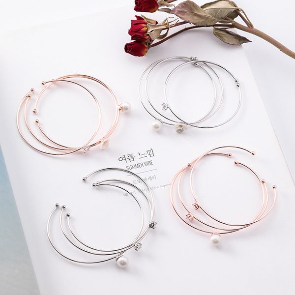 

роль ofing джокер контракт цветы открытие жемчужный браслет женщины модный джокер три слоя циркон ювелирные изделия браслеты, Black