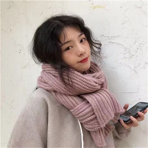 

winter spring autumn women knitted scarf kintted shawl ladies kint scarves neck scarf solid female scarfs