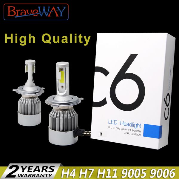 

braveway c6 h13 led headlight h4 h7 h11 turbo led h13 9006 hb4 bulbs all for car fog light h11 lamp for auto light bulbs hb4