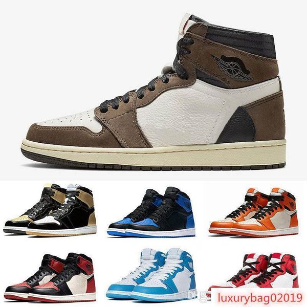 

2019 fashion 1s og brown womens mens basketball shoes 1 high chicago sports men trainers outdoor basketball designer shoes size 13