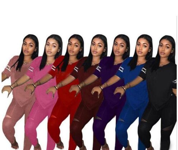 

sell fashion women tracksuits casual short sleeve two-piece jogger set ladies spring tracksuit sweat suits 5 colors plus size #53, Gray