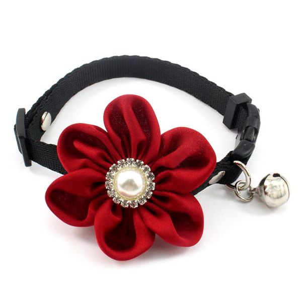 

pet rose pearl воротник с колокольчиками декоративные cat ошейник ожерелье регулируемая собака