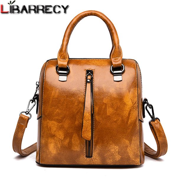 

fashion handbags luxury women wax oil leather shoulder messenger bags ladies vintage crossbody bags casual totes