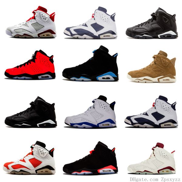 

shoes 6s vi mans basketball shoes bull carmine infrared oreo whiteinfared black cat sport blue olympic sale sneakers
