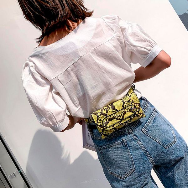 

designer- fashion women outdoor serpentine zipper messenger bag sports chest bag waist