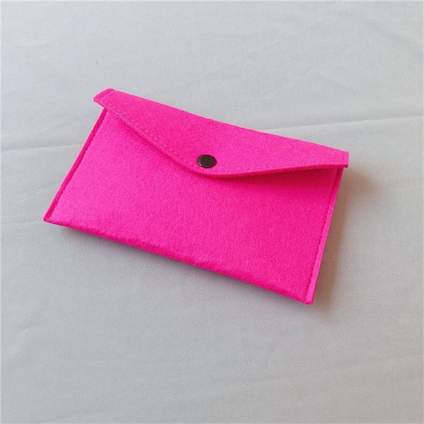 

designer wallet wool felt mens and womens wallets pocket change purse fashion multi-functional felt mobile phone bag creative simple style, Red;black