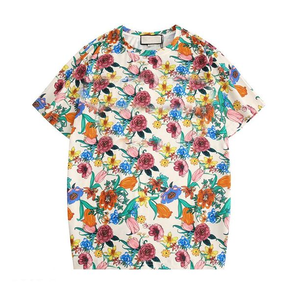

italy brand mens women summer t shirt designer tshirts with letters floral short sleeve mens with flowers tee shirts wholesale