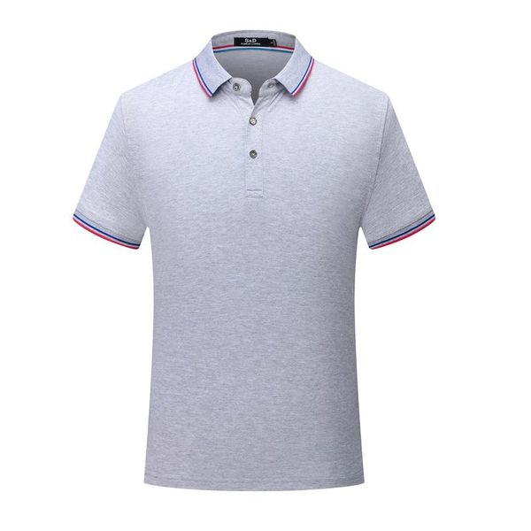 

новые полосатый воротник короткий рукав мужчин и женщин комфортно дышащая футболка серый поло равномерная sd-7912-182, Black