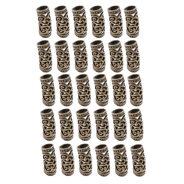 

30pcs/lot dread lock beads hair rings adjustable hair braid cuff clip brown