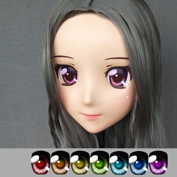 

dm-eye45) смола япония аниме ролевая игра cos kigurumi косплей маска унисекс лолита кроссдрессинг bjd маски пользовательские глаза, Black;red