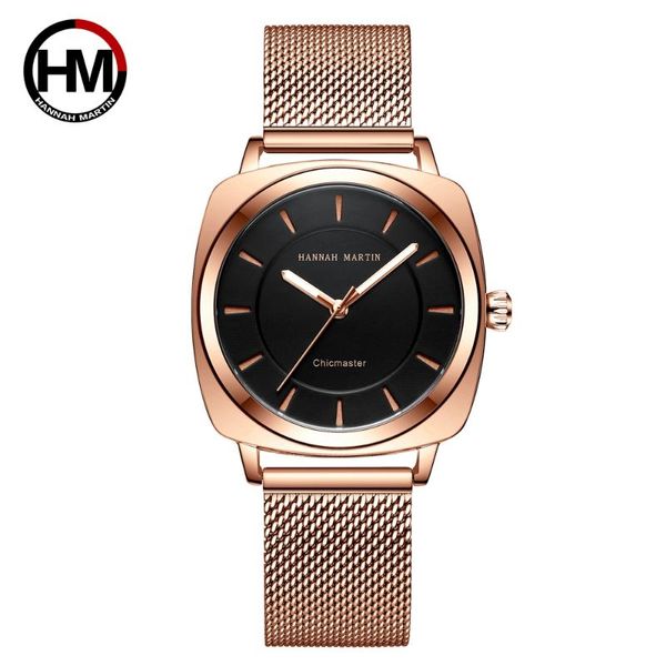 

hm women watches minimalist ultra thin steel mesh watch fashion casual waterproof 18k gold ladies quartz-watch girls 2020, Slivery;brown