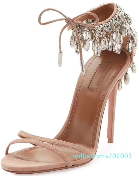 

summer eden crystal embellished sandals mujer ladies high heels bride party wedding eu35-42 r03, Black