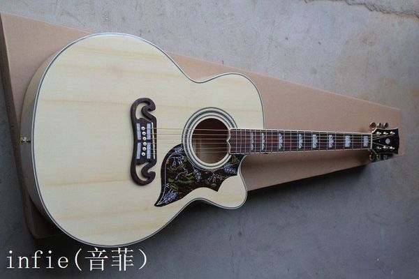 

solid spruce acoustic guitar natural wooden acoustic guitar