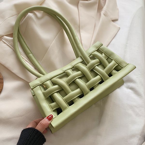 

fashion crossbody bag weave women handbags 2020 new women's bag casual baguette designer shoulder bags for women