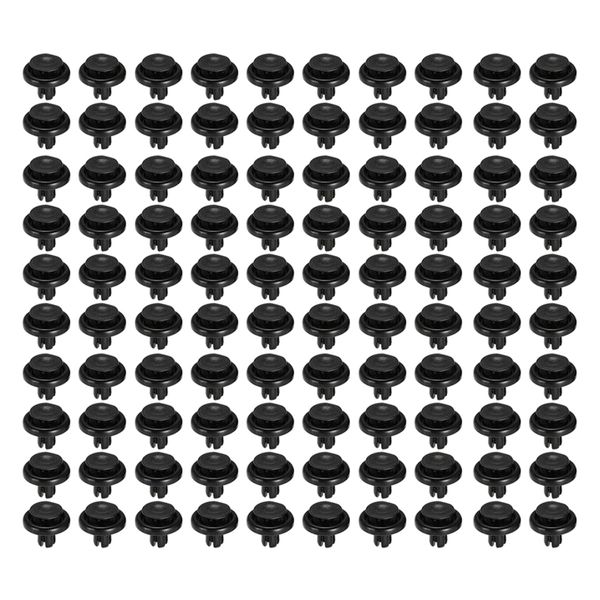 

pack of 100 mud skirt blind rivet 7mm fastener black pins door trim
