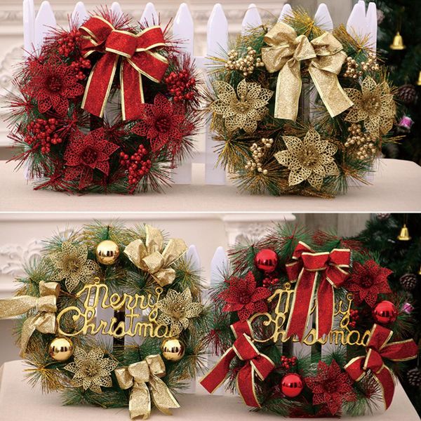 

christmas wreath christmas door decoration l restaurant simulation wreath garland mall decor