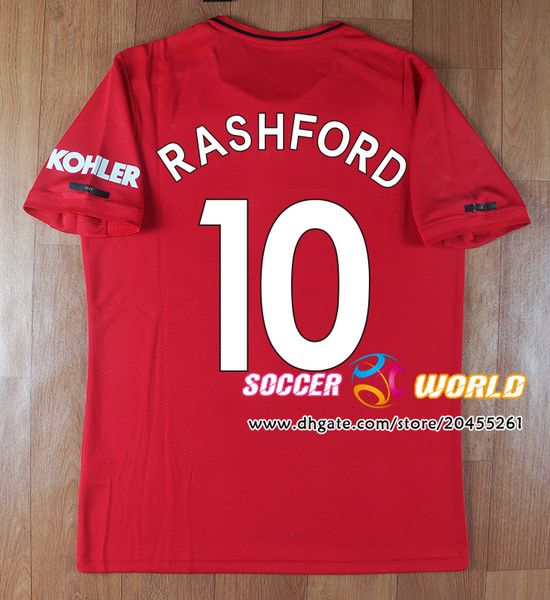 

new season 2019 manchester soccer jerseys 19 20 united mata alexis lingard rashford martial soccer shirts size s-3xl, Black;yellow