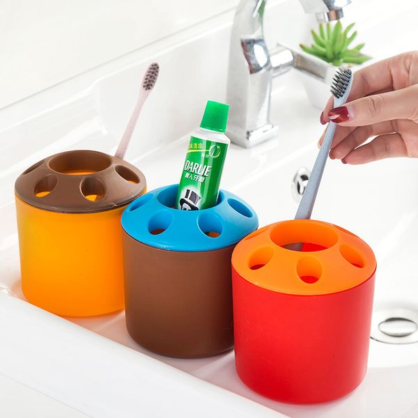 

multifunctional standing toothbrush holder couple creative toothbrush holder toothpaste mouthwash deskpen holder rack vt0654