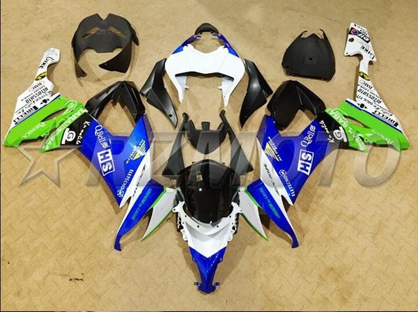 

4gifts new abs motorcycle full fairings set fit for kawasaki ninja zx-10r zx10r 2008 2009 2010 08 09 10 10r blue green
