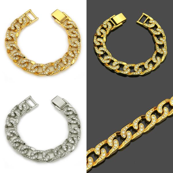 

bracelet man diamond cuba golden bracelet personality bracelet design accessories new fashion engagement titanium men bracelets, Black