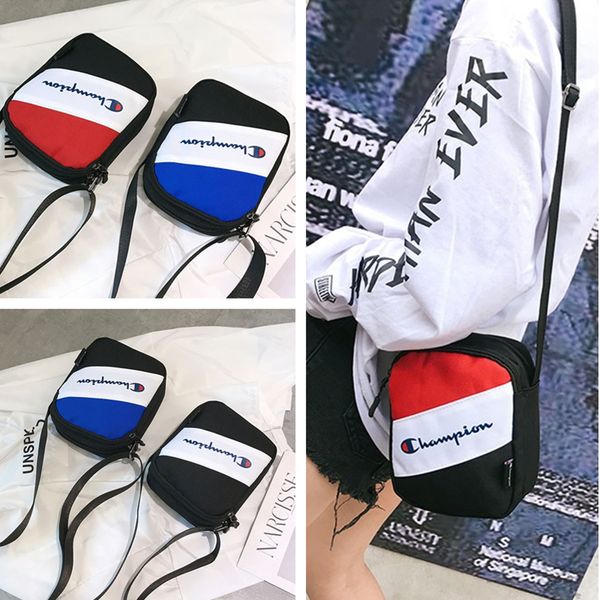 

2019 fa hion champion brand de igner handbag pur e cro body wai t bag triped patchwork che t bag men houlder bag tote new c51102
