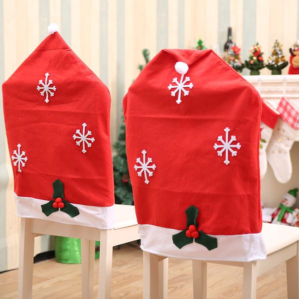 

new year christmas decorations for home natal snow christmas chair back covers decoration frozen party dinner decor for home