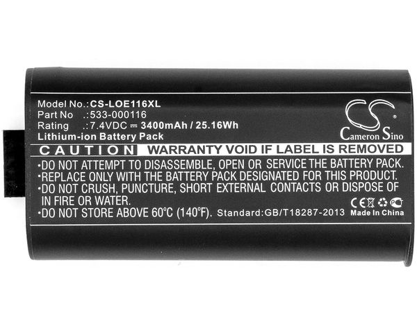 

cameron sino 3400mah battery 533-000116 for logitech s-00147, ue megaboom