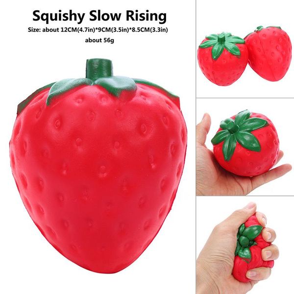 

bravo strawberry squishies toy fruit imitation fruitage squishy scented jumbo kawaii slow rising big phone pendant ing