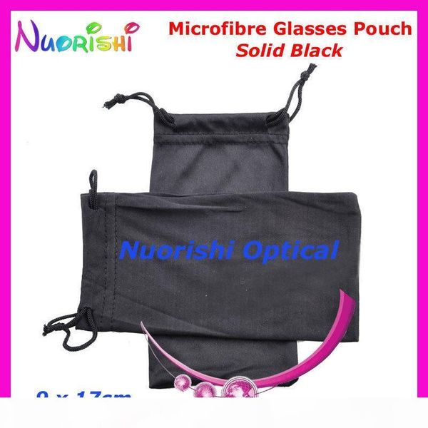 

50шт оптовая черный или серый двойной кулиской микроволокна sunglass очки eyeglass мягкая сумка бесплатная доставка cp030 t200505