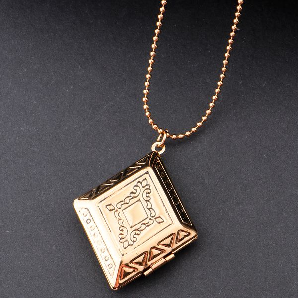

gold plating pendant necklace p lockets jewelry gift to keep wonderful memory, Silver