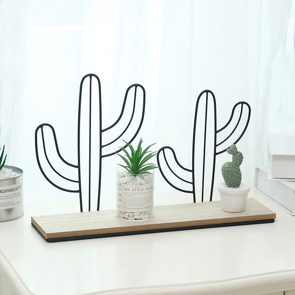 

простой железный каркас слово тарелка rack cactus украшения стены небольшой номер ювелирных изделий подвеска 3