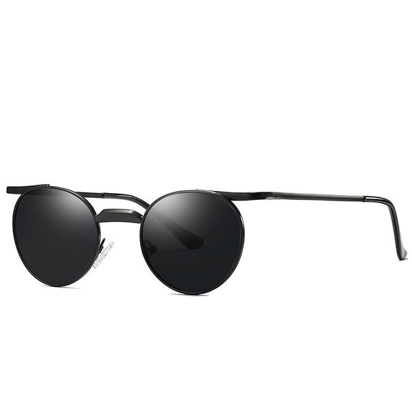 

cubojue small round mens sunglasses polarized black women mirrored sun glasses for man driving female reflective punk vintage, White;black