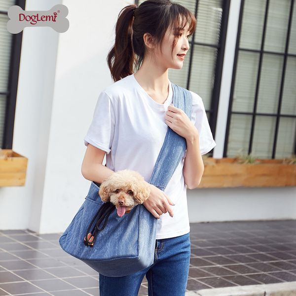 

pet carrier aslant bag dog sling bag polyester pet carrier for outdoors hiking camping shopping