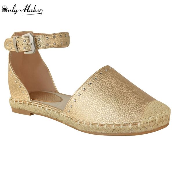 

women's espadrille breathable platform gold silver color riveted slip on loafers flats lightweight comfortable walking, Black