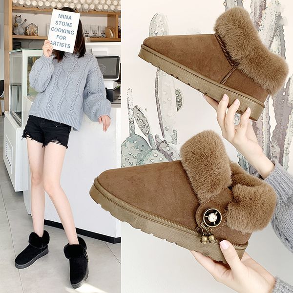 

woman flat boots crystal women's rubber shoes rain booties ladies boots-women round toe luxury designer winter footwear, Black