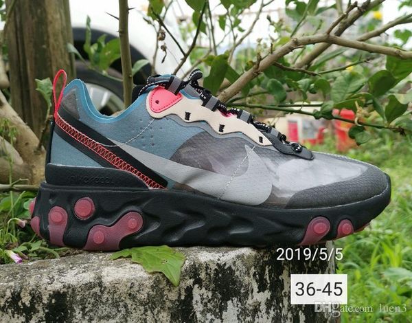 

2020 react element 87running shoes for men women light bone triple black royal solar team red mens trainers sports sneaker runner40-45 c02