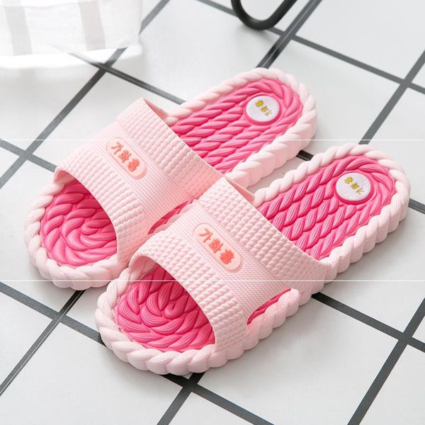 

net red bathroom massage slipper women summer indoor and outdoor wear bath ins fashion cute household non-slip korean style, Black;red