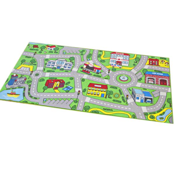 

children's carpet with game pad city street map children's learning carpet boy girl room bedroom