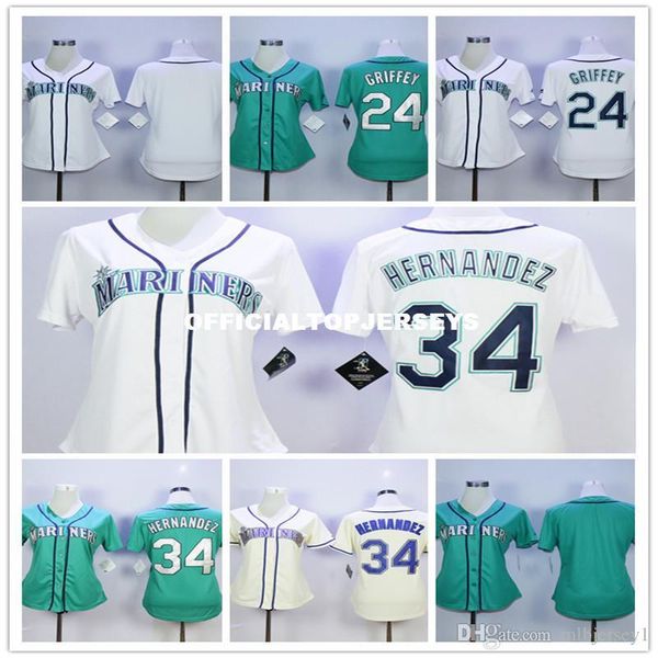 

женская#24 кен гриффи младший #34 феликс эрнандесс главная прохладная база 100% сшитые трикотажные изделия зеленый белый пустые трикотажные, Black;blue