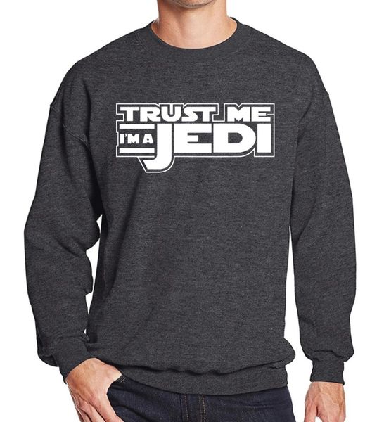 

trust me i am jedi 2019 men's sportswear spring winter fleece hoodie men sweatshirt harajuku casual hoody hip hop brand-clothing, Black