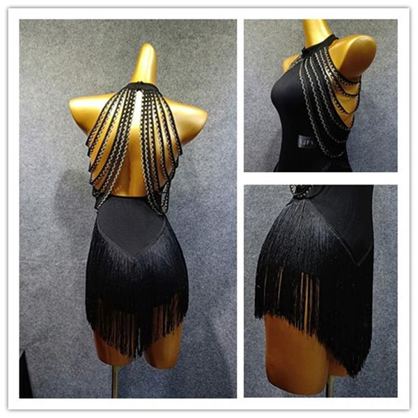 

stage wear latin dance dress costumes women clothes jazz salsa pole clothing samba costume, Black;red