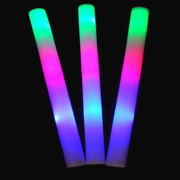 Concerto fluorescente vara costume Atacado fazer eletrônico levou colorido esponja luminescente espuma rod rod fluorescente prata haste